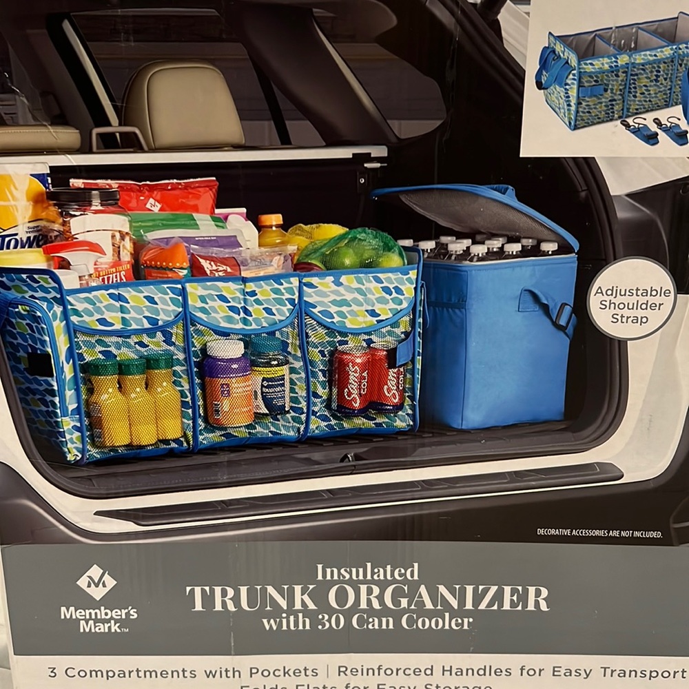 New in box trunk organizer with 30 can cooler